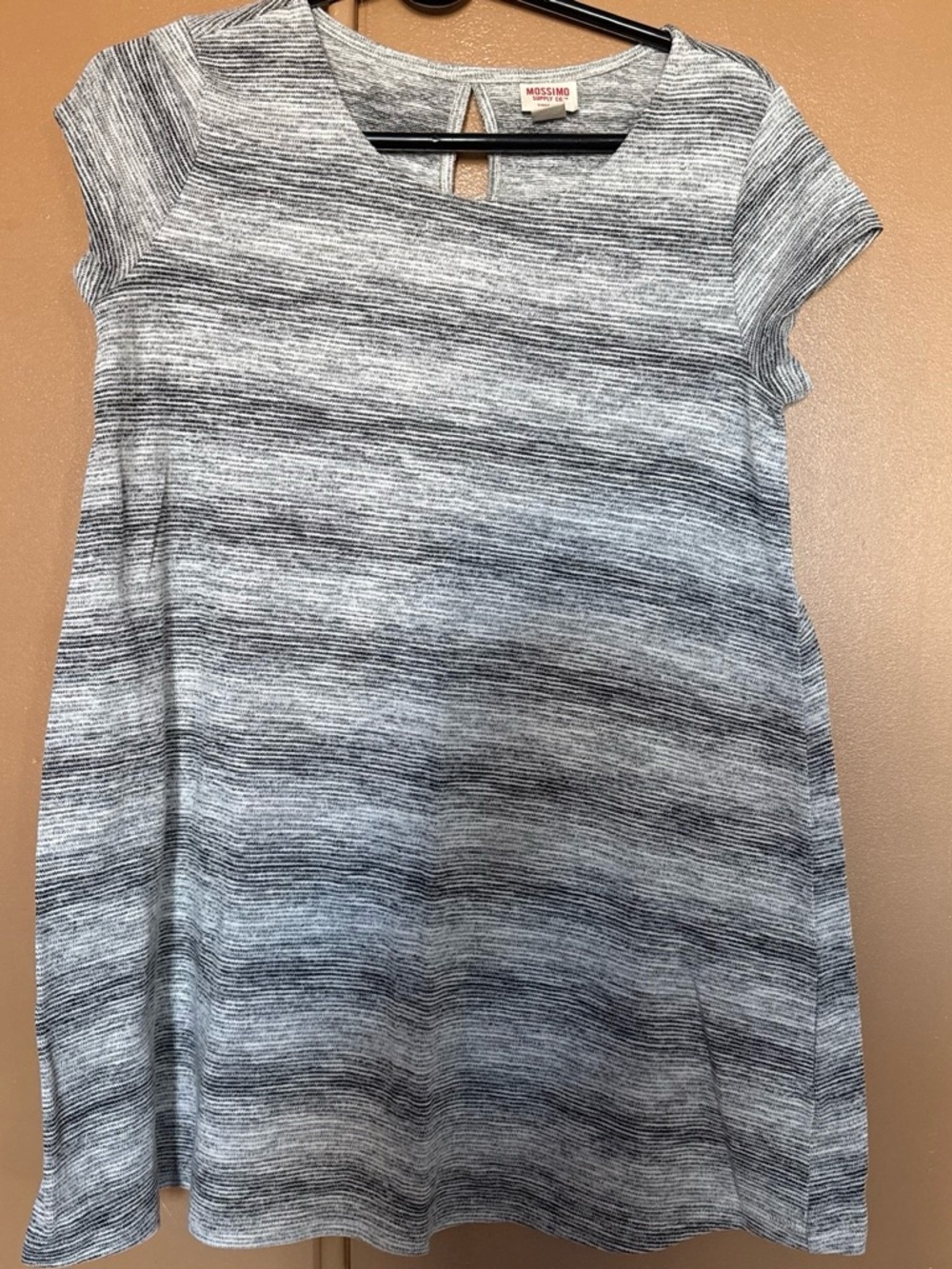 Mossimo Supply Co. Girls Black & White Heathered Short Sleeve Tee